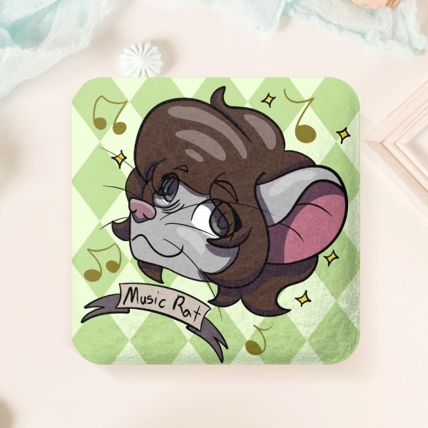 Rats SMP - Music Rat Plush Badge