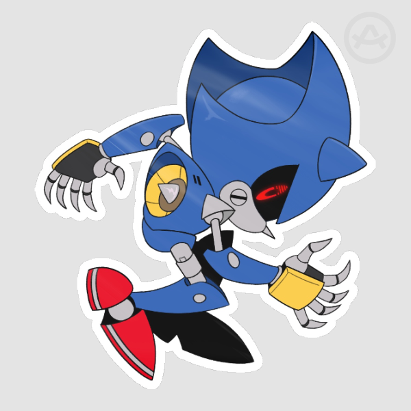 Metal Sonic | Glossy sticker