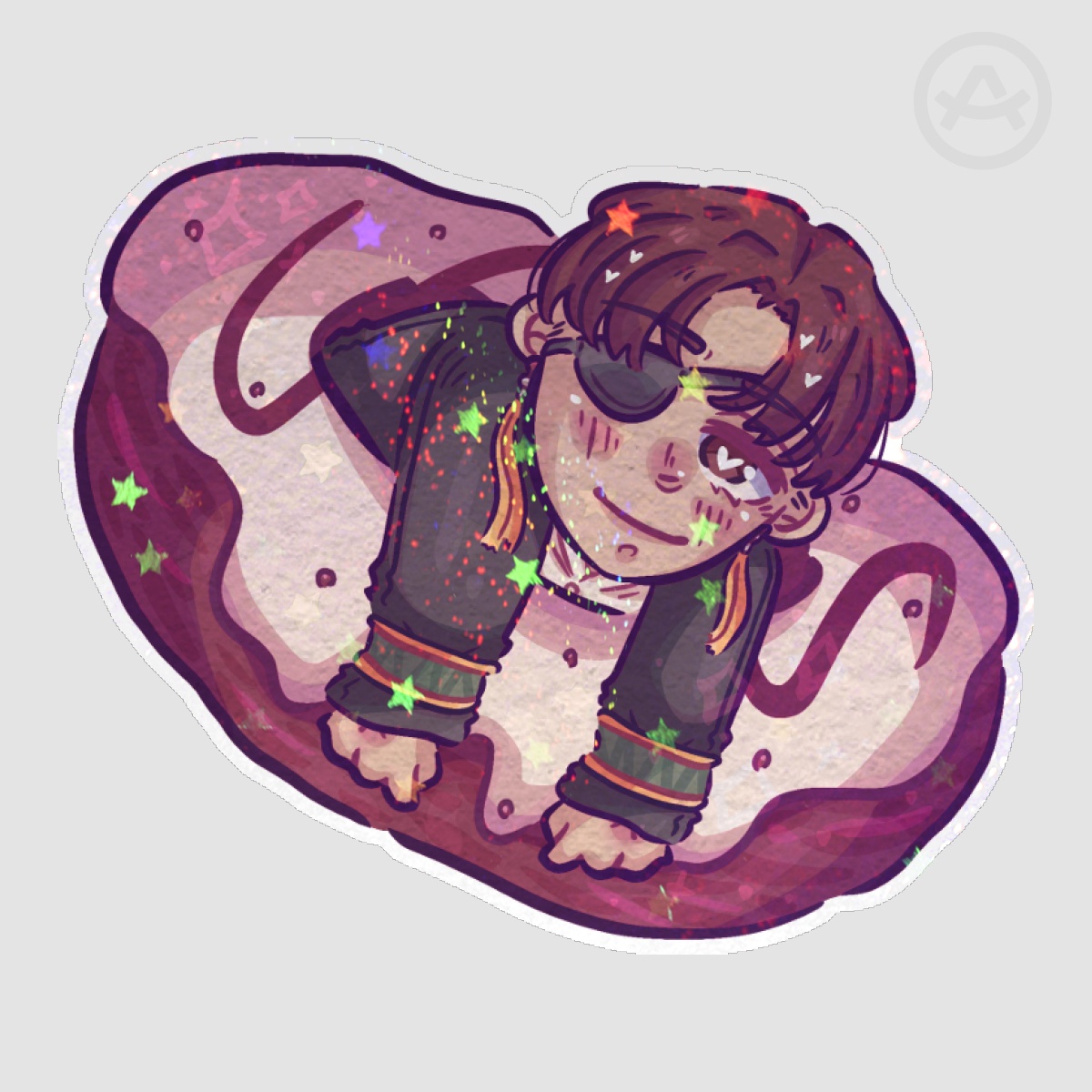 "Donut Delight! (3/3)" (Wind Breaker Sticker)