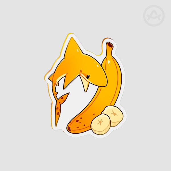 Banana shark Fridge Magnet - 1.96""(50mm)