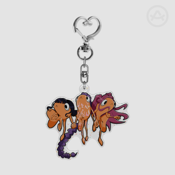 Huntrix "Le Poissontrix" Epoxy Glitter Acrylic Keychain