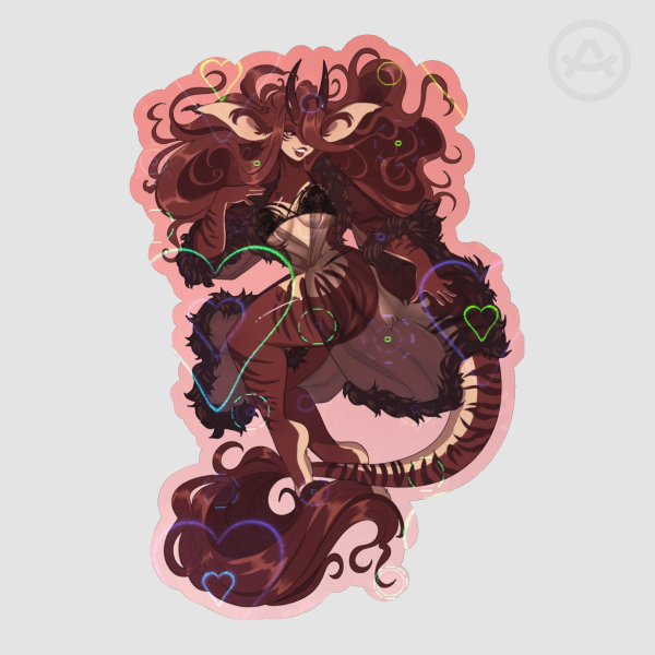 Lilith Valentines Pin-up Holographic Sticker