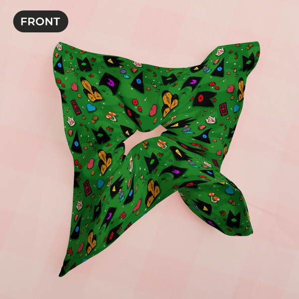 Coronas en la hierba (Square Scrunchie)