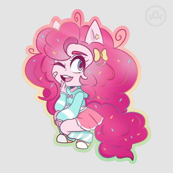 Glossy Pinkie Pie sticker