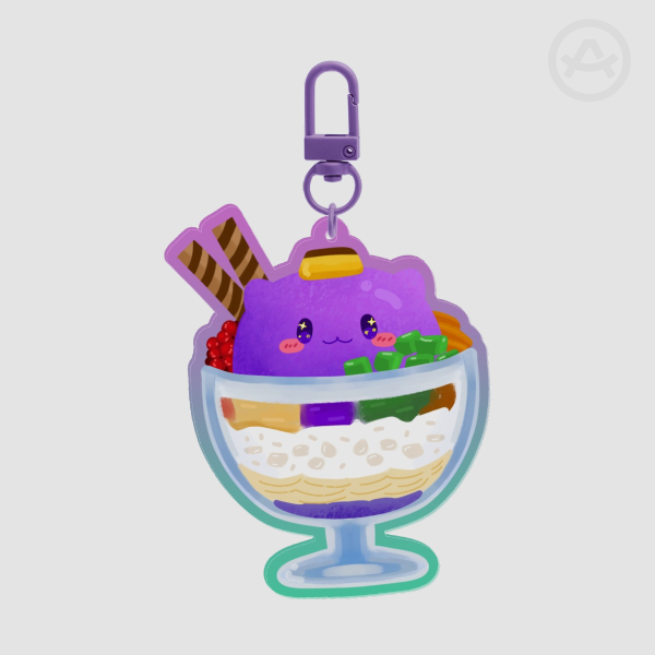 Halo-halo Cat Acrylic Keychain