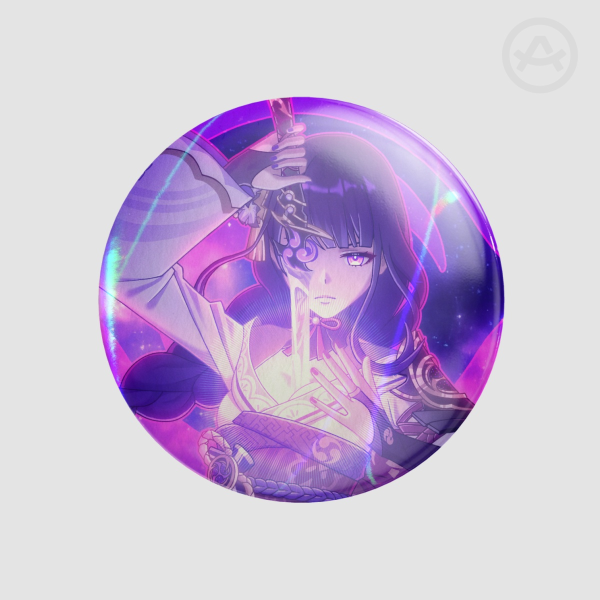 Raiden Shogun Round Badge