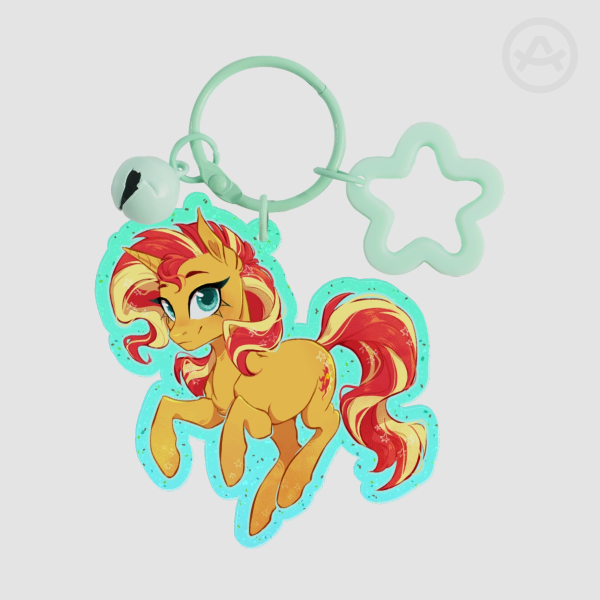 SUNSET SHIMMER Glitter Acrylic Keychain
