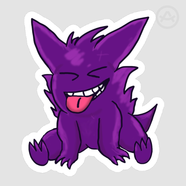Gengar Matte Sticker