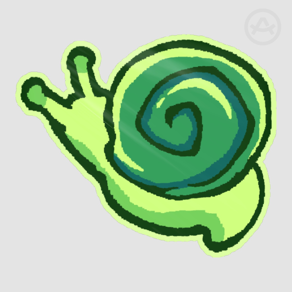 Green Snail Sticker