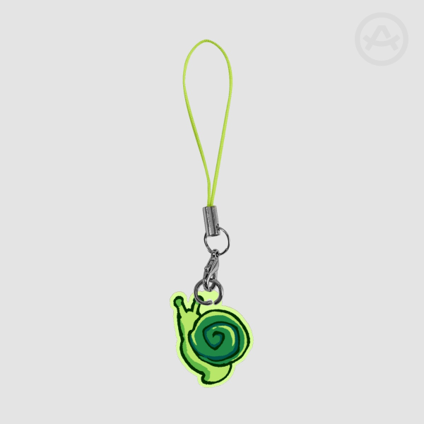 Green Snail Phone Charm