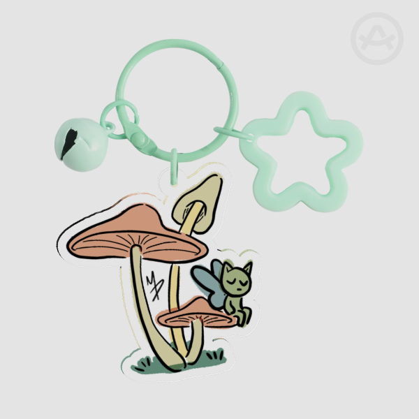 Mushroom Fairy Keychain