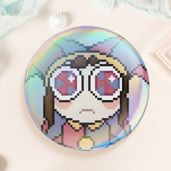 Pomni Holographic Rainbow Pin – The Amazing Digital Circus 🎪