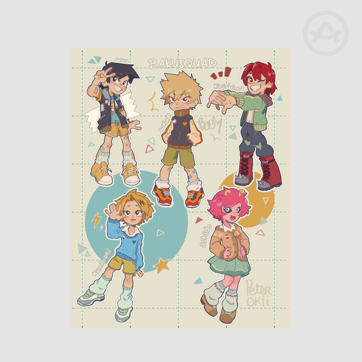 Bakusquad Sticker Sheet