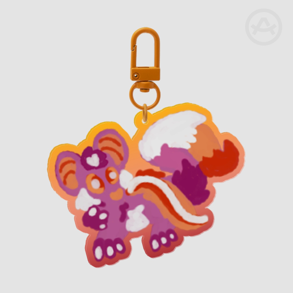 Leona the Lesbian Lemur Keychain
