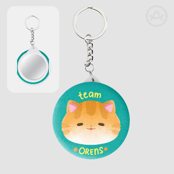Plush Badge Mirror Keychains