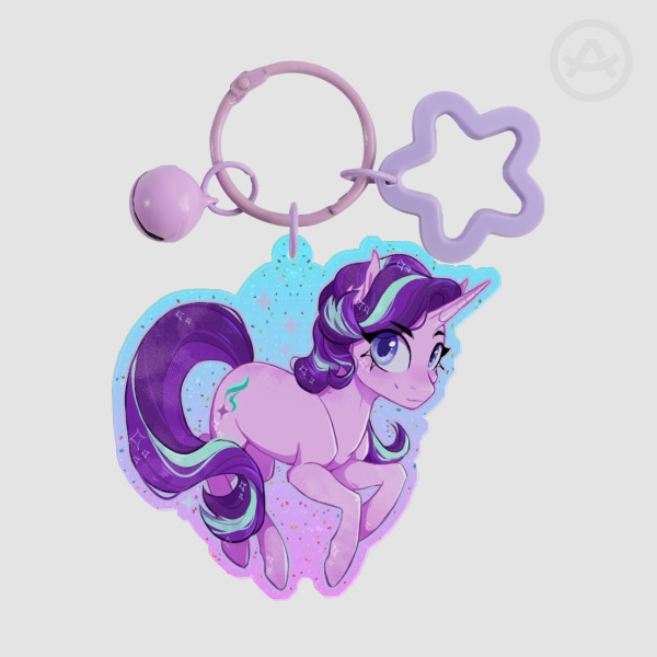 STARLIGHT GLIMMER Glitter Acrylic Keychain