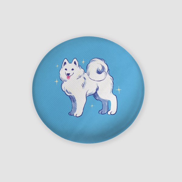 Samoyed Lenticular Round Badge - 2.28"(58mm)