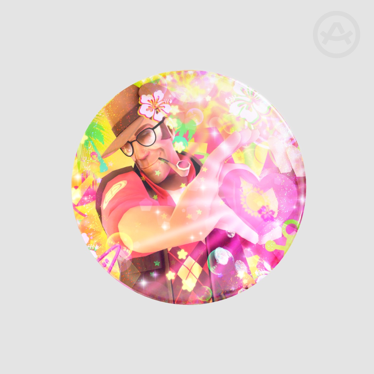 Sniper Heart Drop Badge (Sand Star Holo)