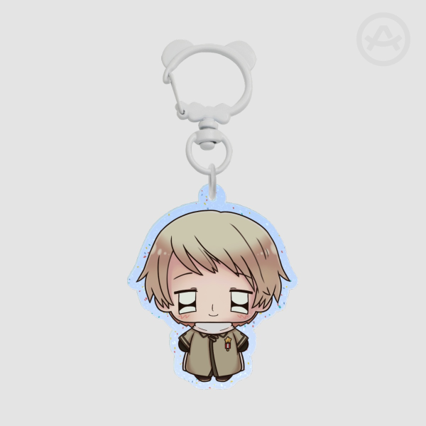 Russia Glitter Acrylic Keychain