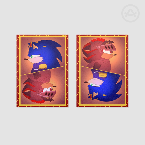 Lancelot and Sonic Pearl Paper Photocards