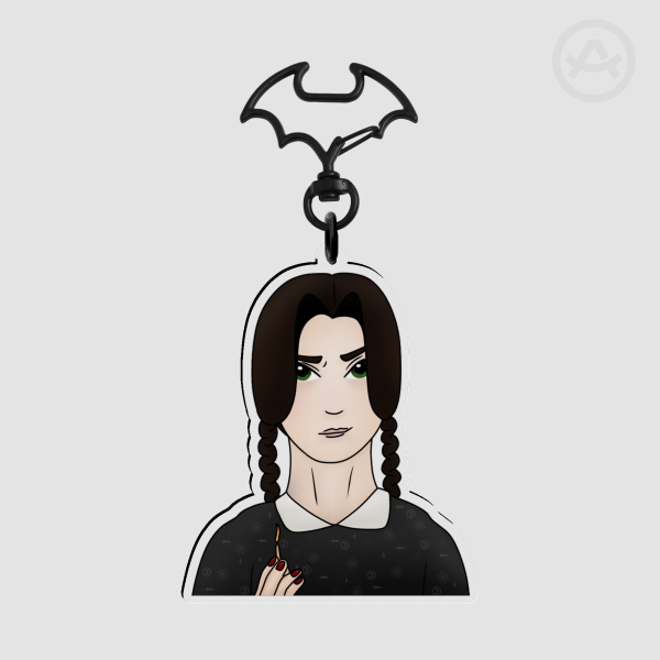 Wednesday Addams Clear Acrylic Keychains