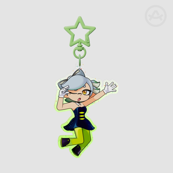Marie keychain (with glitter)