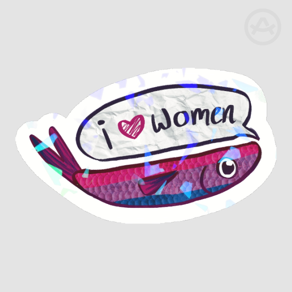 Bi Fish Die Cut Stickers