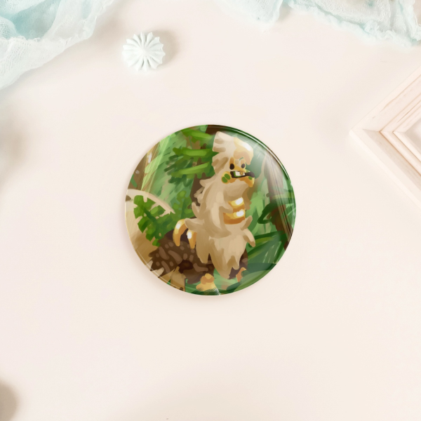 Mocha Pinback Button
