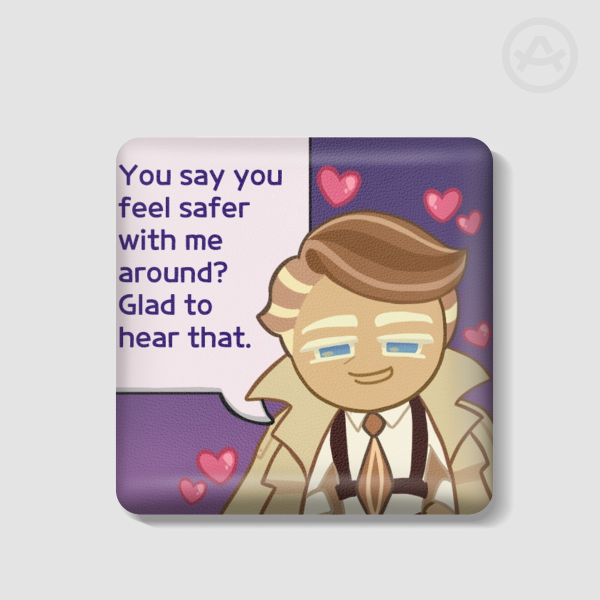 Almond Cookie Rectangular PU Badge