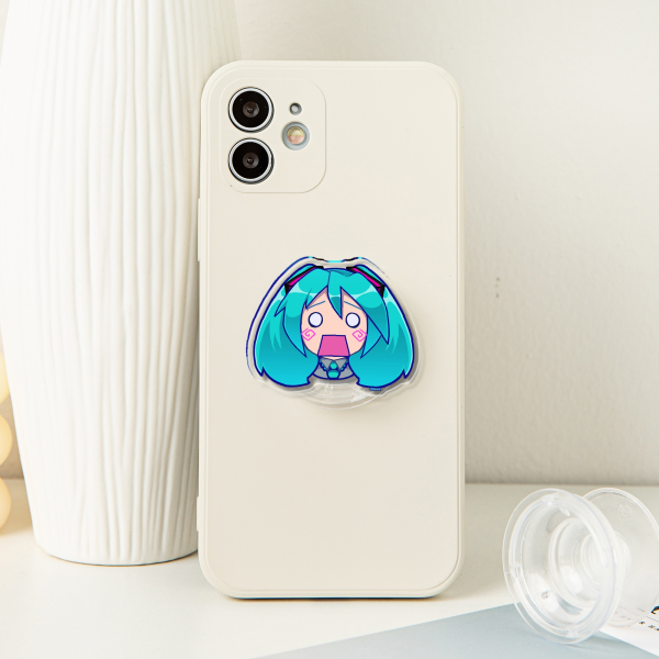 Hachune Miku - Acrylic Airbag Phone Holder - 1.96"(50mm), Clear