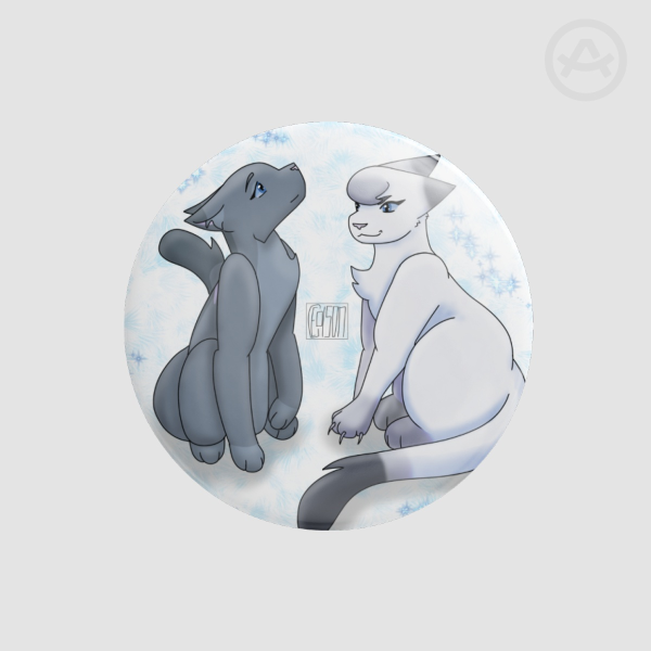 Bluestar and Snowfur Round Badges (Button Pins)