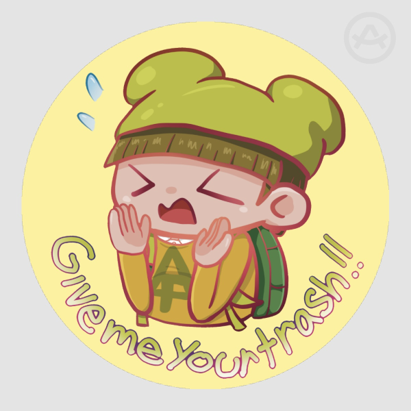 Give me your trash! Sticker