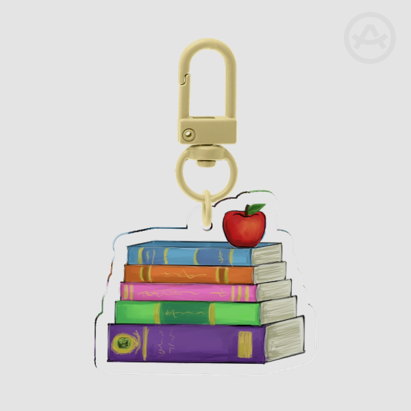 Stack of Books Small Keychain - Random Collab