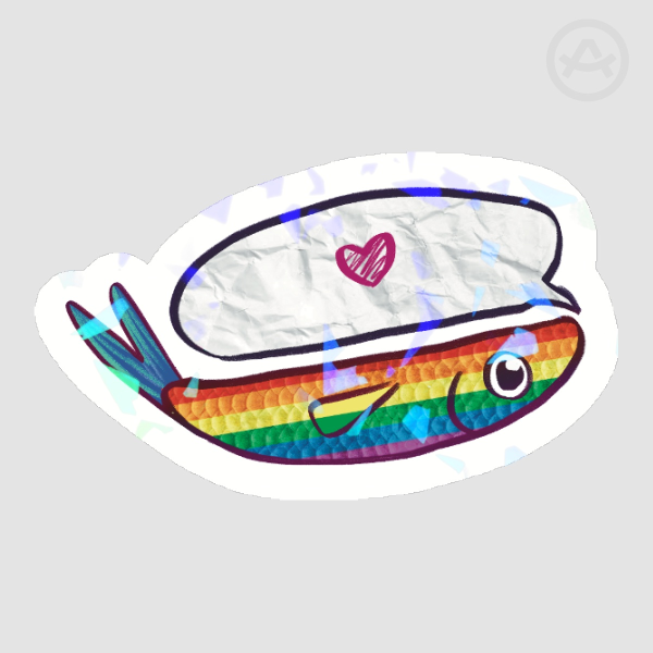 LGBTQ+ fish Die Cut Stickers