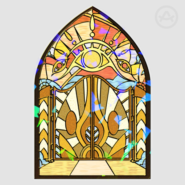 Heaven's Gate Stained Glass Sticker