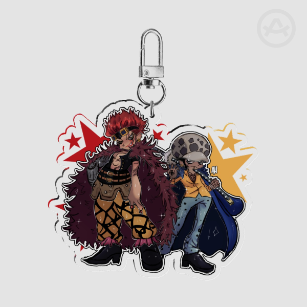 [ONE PIECE & PANTY AND STOCKING CROSSOVER] Ft. Eustass Kid & Trafalgar Law Charm 