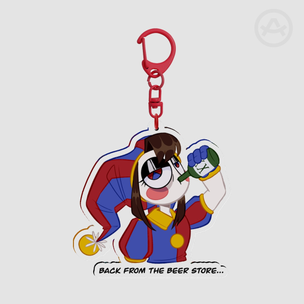 Pomni "Beer Store" Acrylic Keychain