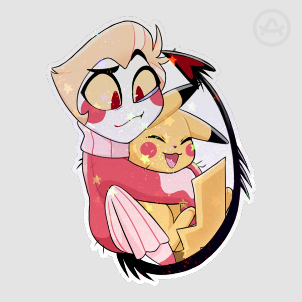 Chibi Lucifer & Pikachu ||  Die Cut Stickers