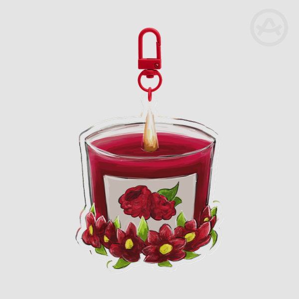 Raspberry Candle Big Keychain - Random Collab