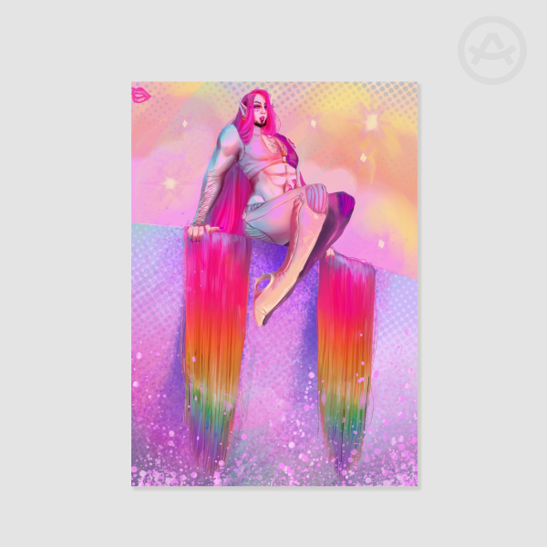 Rainbow Hair Avalis Poster