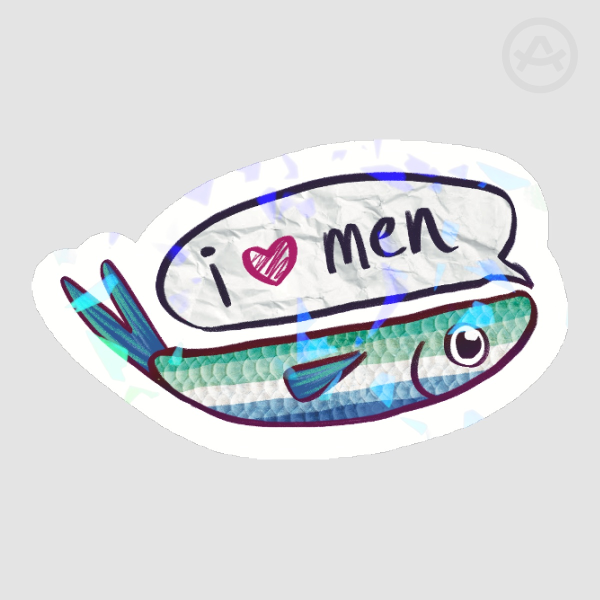 Gay fish Die Cut Stickers