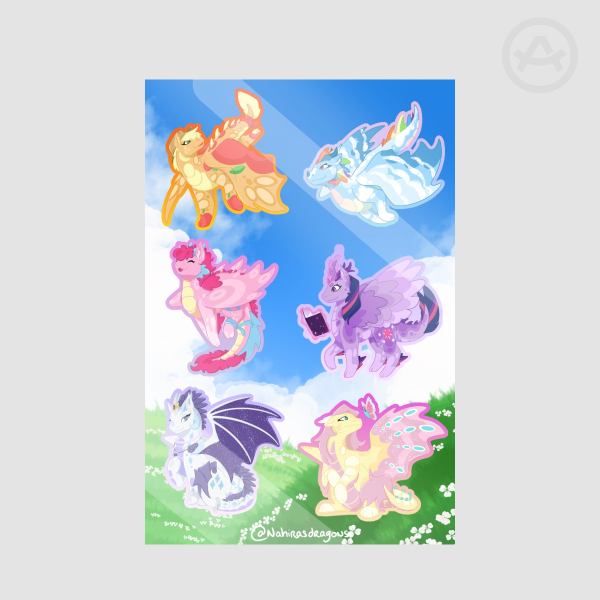 Dragons My Little Pony - Stickers Sheet
