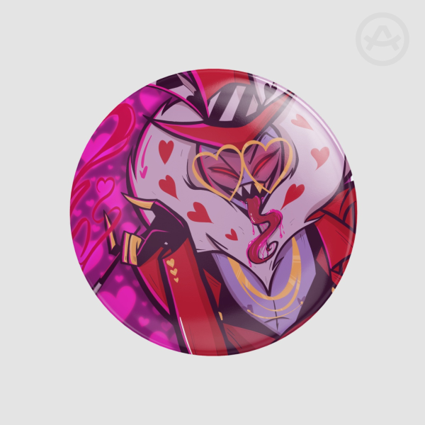 Hazbin Hotel Valentino Love Round Badges (Button Pins)