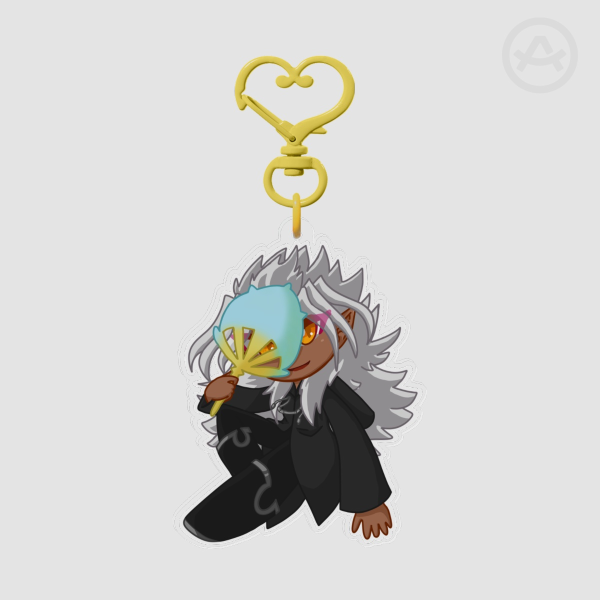 Xem Round Fan Clear Acrylic Keychains