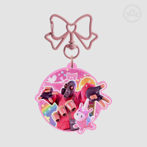 Pyro Pink Rainbow Glitter Keychain (Pink ver.)