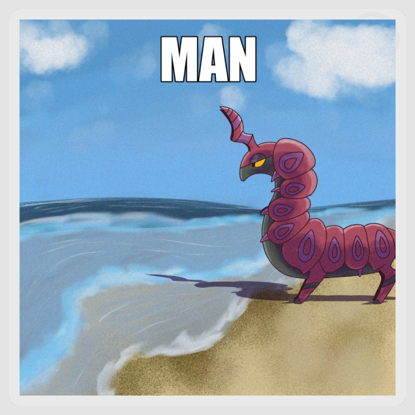 Scolipede 'MAN' Clear PET Sticker