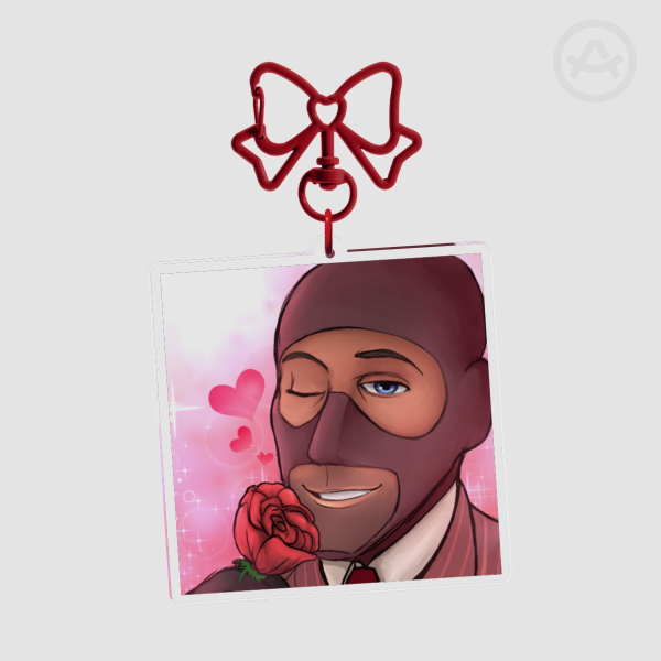 Romantic Spy Clear Acrylic Keychain