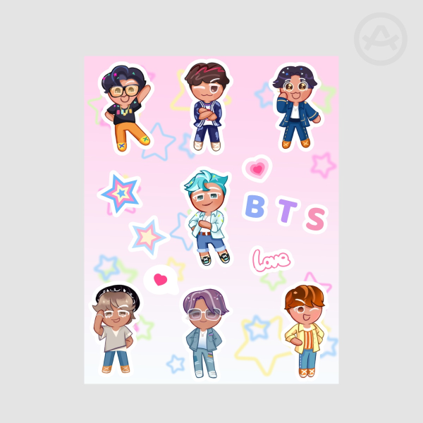CRK BTS Sticker Sheet