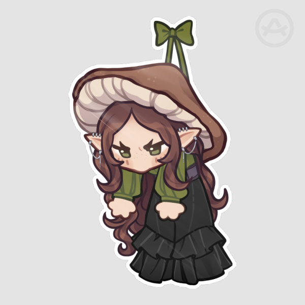 Sparkly Shroom Sticker | Glossy