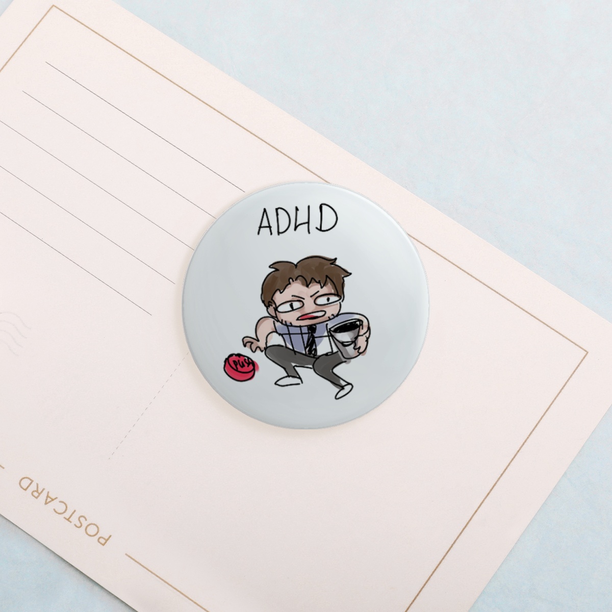 The Stanley Parable Stanley ADHD Button Pin